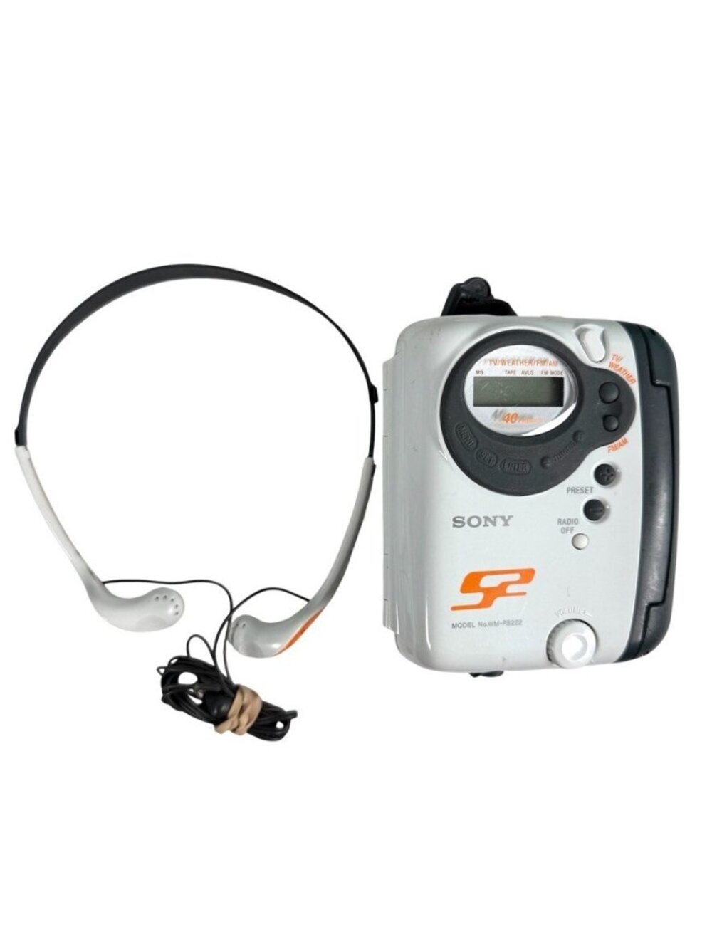 Sony Portable AM/FM S2 Sport Walkman Radio WM-FS222 W/ Headphones For Parts